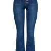 JDY FLORA LIFE - Jean Flare - Dark Blue Denim