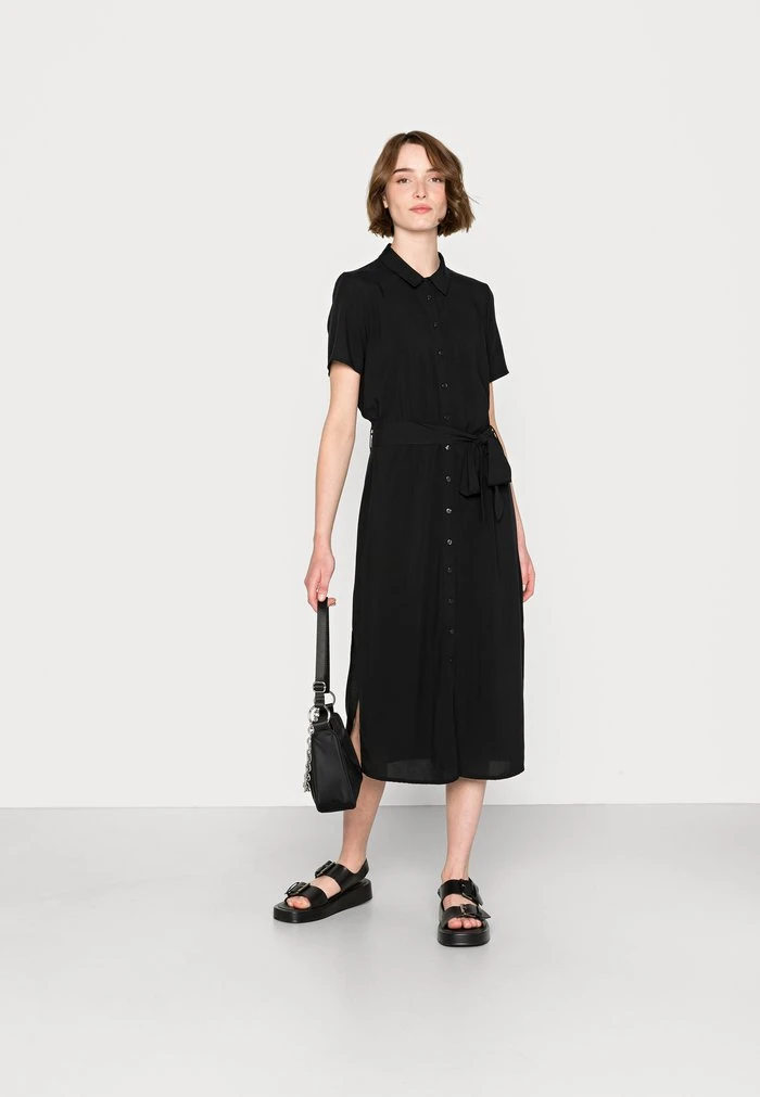 JDYELLY ABOVE CALF DRESS - Robe Chemise - Black 2 JDYELLY ABOVE CALF DRESS - Robe Chemise - Black – Image 2