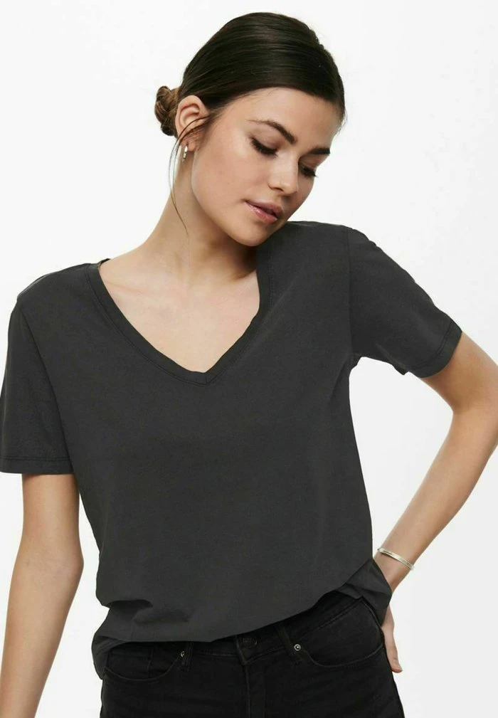 JDYFAROCK LIFE V NECK - T-shirt Basique - Black 4 JDYFAROCK LIFE V NECK - T-shirt Basique - Black – Image 4