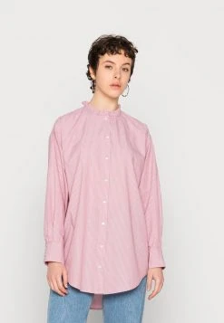 JDY BUBBLE LIFE FRILL LONG - Chemisier - Nostalgia Rose/cloud Dancer