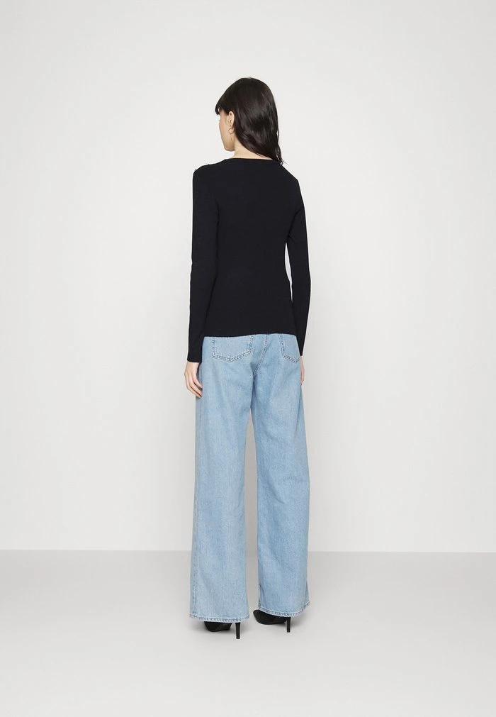 JDYPLUM O NECK BUTTON - Pullover - Black 3 JDYPLUM O NECK BUTTON - Pullover - Black – Image 3