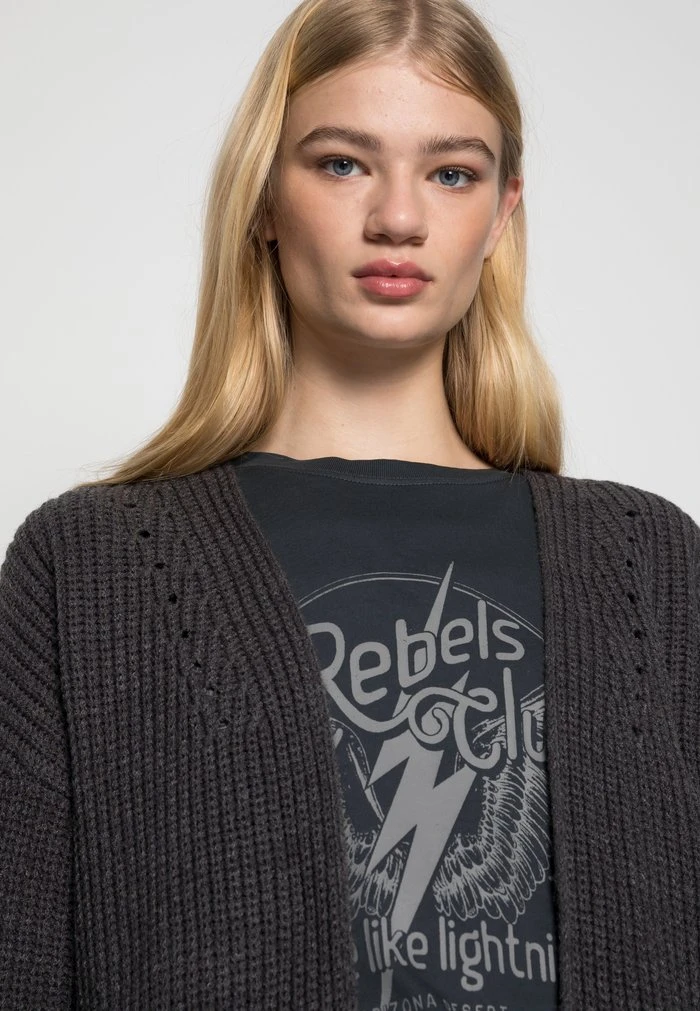 JDY JUSTY MAISIE LONG CARDIGAN - Gilet - Dark Grey Melange 5 JDY JUSTY MAISIE LONG CARDIGAN - Gilet - Dark Grey Melange – Image 5