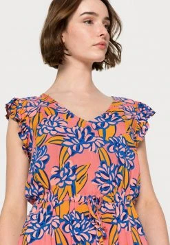 JDYSTARR LIFE FRILL MIDI DRESS - Robe De Jour - Peach Blossom Cadium Yellow -JDY Soldes Magasin 72be03dfc84e4b1d851e1f04df3a1cf9