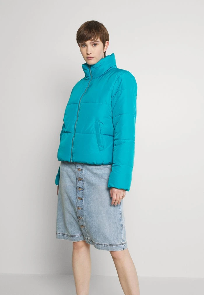 JDYNEWERICA SHORT PADDED JACKET - Veste D'hiver - Algiers Blue/silver 1 JDYNEWERICA SHORT PADDED JACKET - Veste D'hiver - Algiers Blue/silver