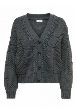 JDYJULIA CABLE CARDIGAN - Gilet - Dark Grey Melange -JDY Soldes Magasin 77780c9b0a844f0982e94d91d931f62b