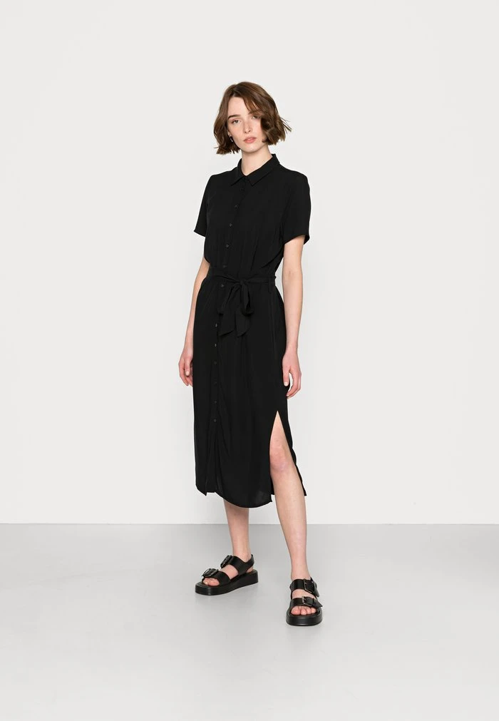 JDYELLY ABOVE CALF DRESS - Robe Chemise - Black 1 JDYELLY ABOVE CALF DRESS - Robe Chemise - Black