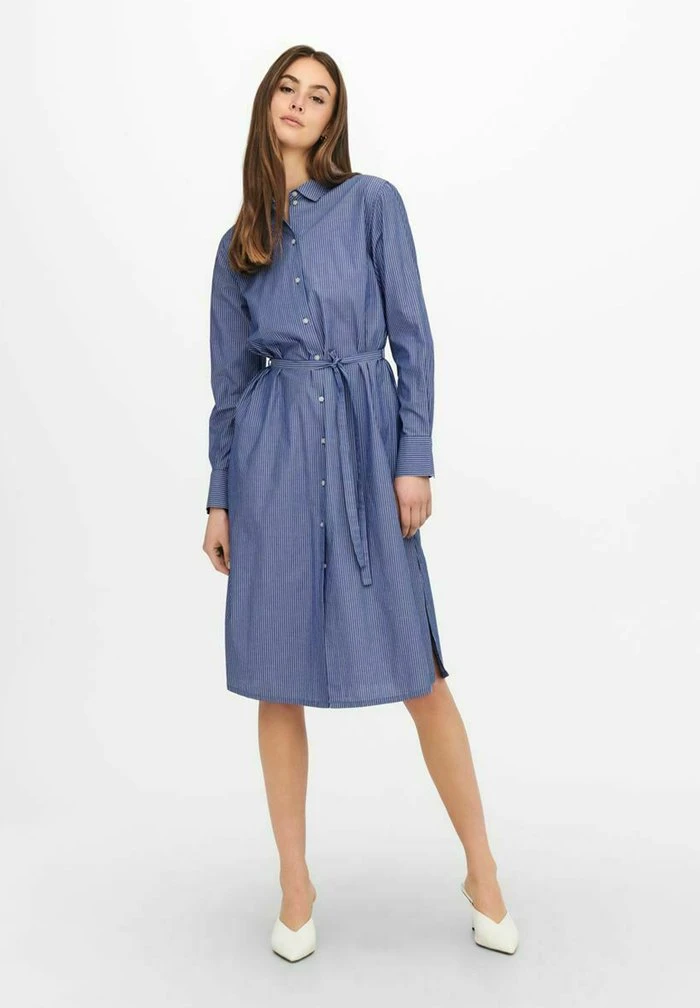 JDY Robe Chemise - Estate Blue 1 JDY Robe Chemise - Estate Blue