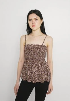 JDYSTARR LIFE STRAP SMOCK - Débardeur - Black/rose