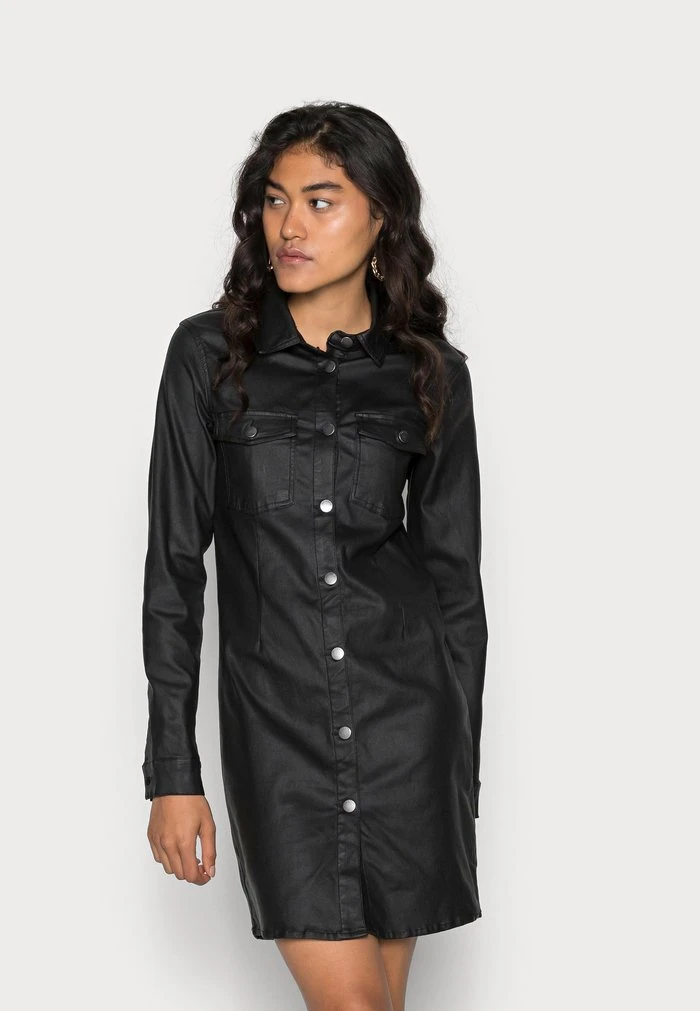 JDYNEWTHUNDER COATED DRESS - Robe De Jour - Black 1 JDYNEWTHUNDER COATED DRESS - Robe De Jour - Black