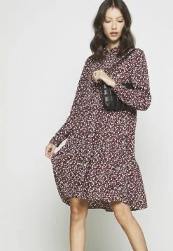 JDYPIPER WVN N - Robe Chemise - Dark Navy/rosa Ditsy -JDY Soldes Magasin 82e16d2836424ef9a7c0867719b74e1c