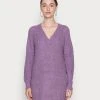 JDYWENDY V NECK DRESS - Robe Pull - Orchid Mist/black