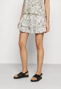 JDYSTAAR LIFE FRILL WVN - Jupe Trapèze - Tapioca/black