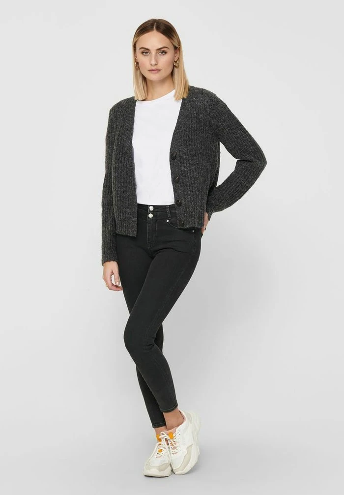 JDY Gilet - Dark Grey Melange 2 JDY Gilet - Dark Grey Melange – Image 2