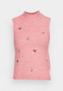 JDYNAT HIGH NECK VEST - Pullover - Blush Melange -JDY Soldes Magasin 888a1d5081c34b2580f81b6a115234a4