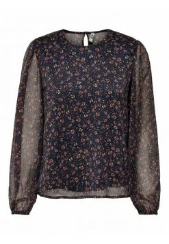 JDY OBERTEIL BEDRUCKTES MESH - Blouse - Black Iris