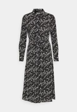 JDYPIPER ABOVE CALF DRESS - Robe Chemise - Black/white