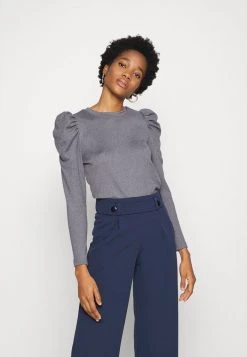 JDYTONSY PUFF SLEEVE - Pullover - Dark Grey Melange