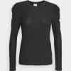 JDYTINA PUFFSLEEVE - T-shirt à Manches Longues - Black/silver