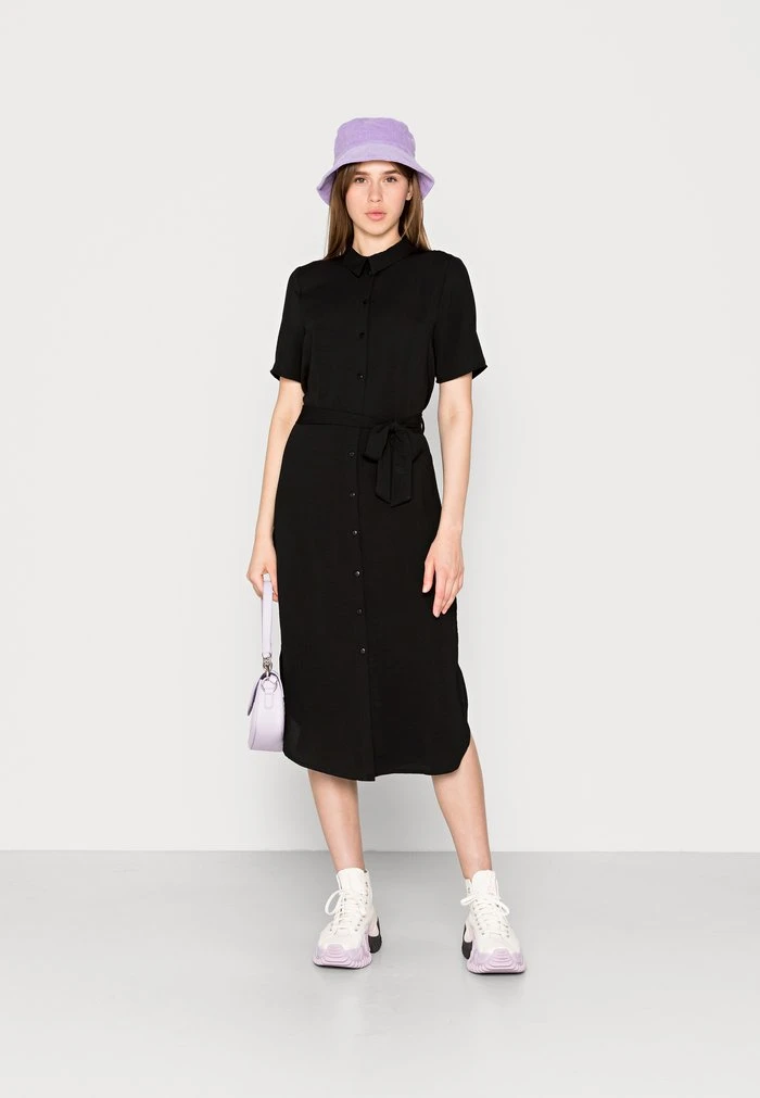 JDYRACHEL ABOVE CALF DRESS - Robe Chemise - Black 2 JDYRACHEL ABOVE CALF DRESS - Robe Chemise - Black – Image 2