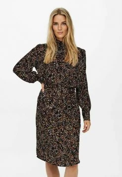 JDY LANGES GEMUSTERTES - Robe Chemise - Black