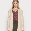 JDY JUSTY MAISIE LONG CARDIGAN - Gilet - Tapioca