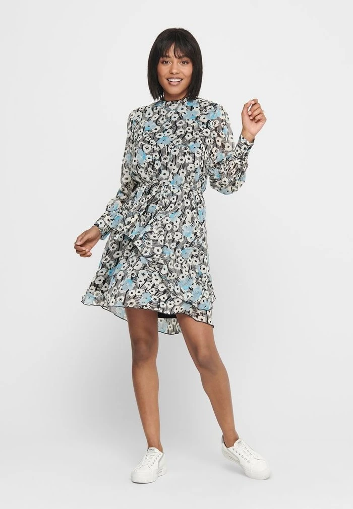 JDY MIT LANGEN ÄRMELN RÜSCHEN - Robe De Jour - Cloud Dancer 2 JDY MIT LANGEN ÄRMELN RÜSCHEN - Robe De Jour - Cloud Dancer – Image 2