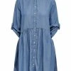 JDY OLIVIA LIFE 3/4 SHORT - Robe Chemise - Medium Blue Denim