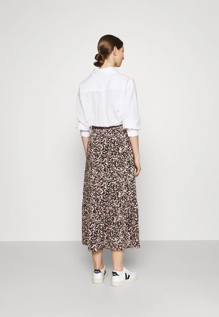 JDYURBAN MIDCALF SKIRT - Jupe Trapèze - Black/multicolor 3 JDYURBAN MIDCALF SKIRT - Jupe Trapèze - Black/multicolor – Image 3