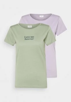 JDYCHICAGO LIFE 2 PACK - T-shirt Imprimé - Lavender Gray