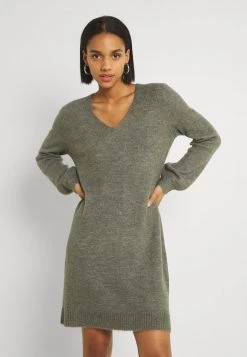 JDYELANORA V NECK DRESS - Robe Pull - Kalamata