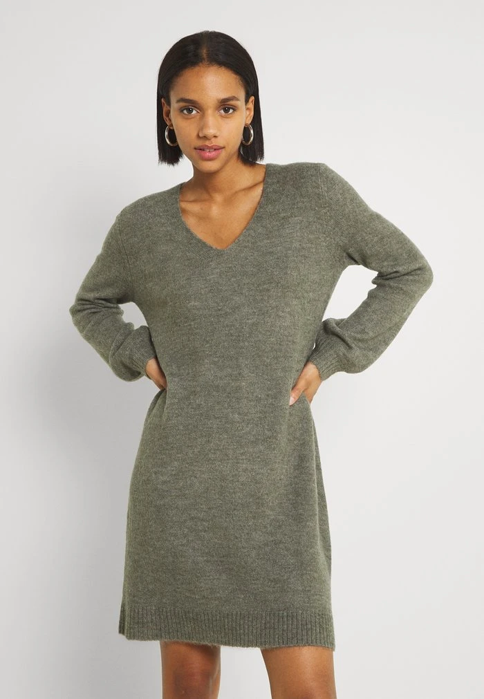 JDYELANORA V NECK DRESS - Robe Pull - Kalamata 1 JDYELANORA V NECK DRESS - Robe Pull - Kalamata