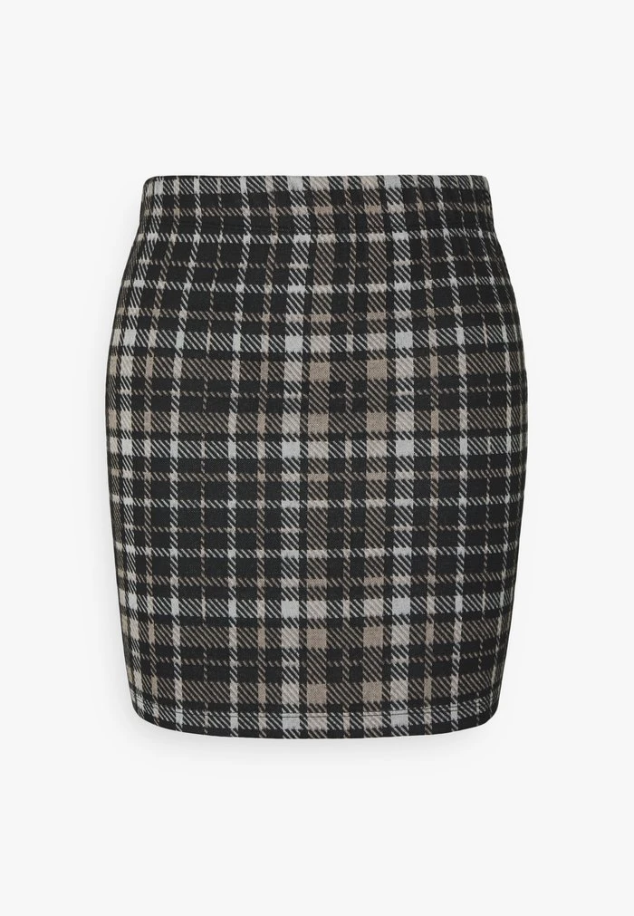 JDYCALLE SHORT PENCIL SKIRT - Minijupe - Black/silver Mink /white 1 JDYCALLE SHORT PENCIL SKIRT - Minijupe - Black/silver Mink /white