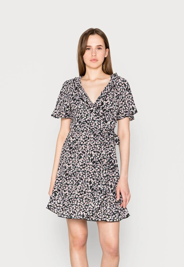 JDYSTARR LIFE WRAP DRESS - Robe De Jour - Black 1 JDYSTARR LIFE WRAP DRESS - Robe De Jour - Black