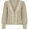 JDY SPITZENDETAIL - Gilet - Simply Taupe