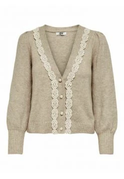 JDY SPITZENDETAIL - Gilet - Simply Taupe