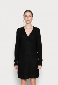 JDYWENDY V NECK DRESS - Robe Pull - Black