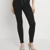 JDYNEWNIKKI LIFE BUTTON - Jeans Skinny - Black Denim