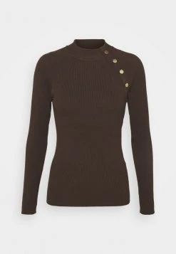 JDYPLUM BUTTON - Pullover - Chocolate Brown