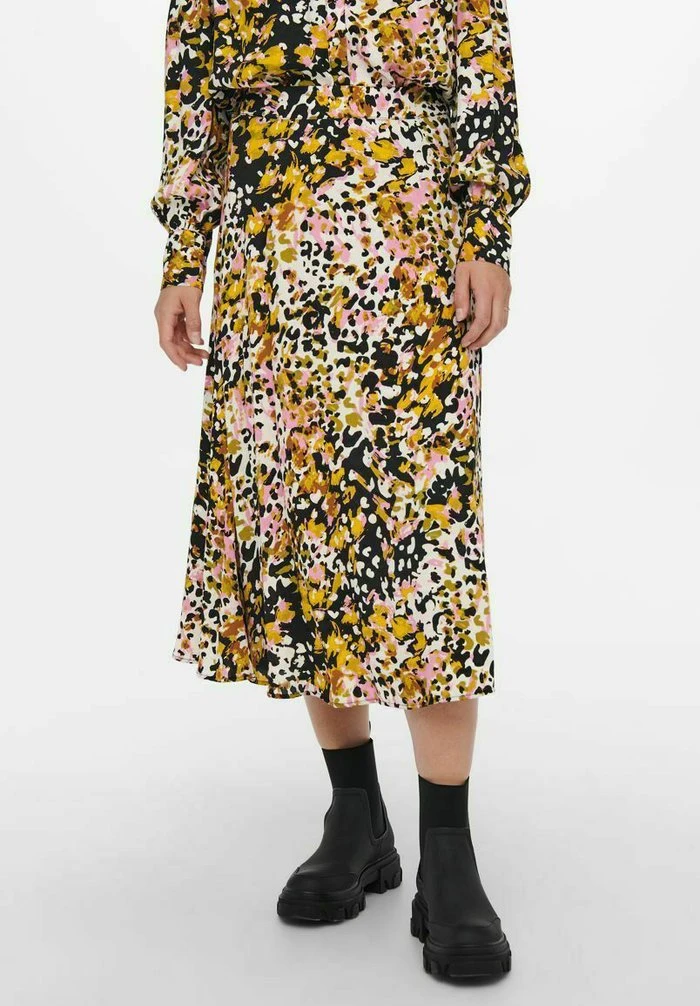 JDY GEMUSTERTER - Jupe Trapèze - Black 2 1 JDY GEMUSTERTER - Jupe Trapèze - Black 2