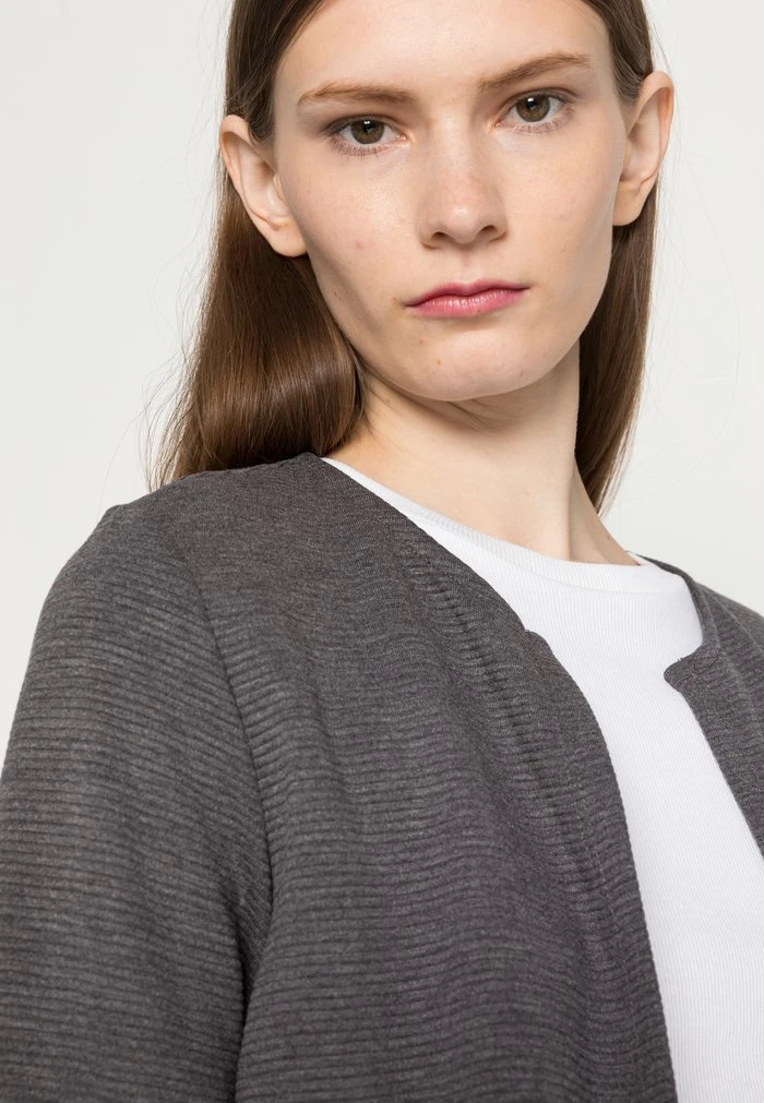 JDYSAGA NEW LONG CARDIGAN - Gilet - Dark Grey Melange Detail:melange 5 JDYSAGA NEW LONG CARDIGAN - Gilet - Dark Grey Melange Detail:melange – Image 5