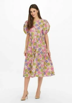 JDY Robe De Jour - Honey Gold Aop Flower -JDY Soldes Magasin a9ba6dd2df914e93820e53ec6451455d