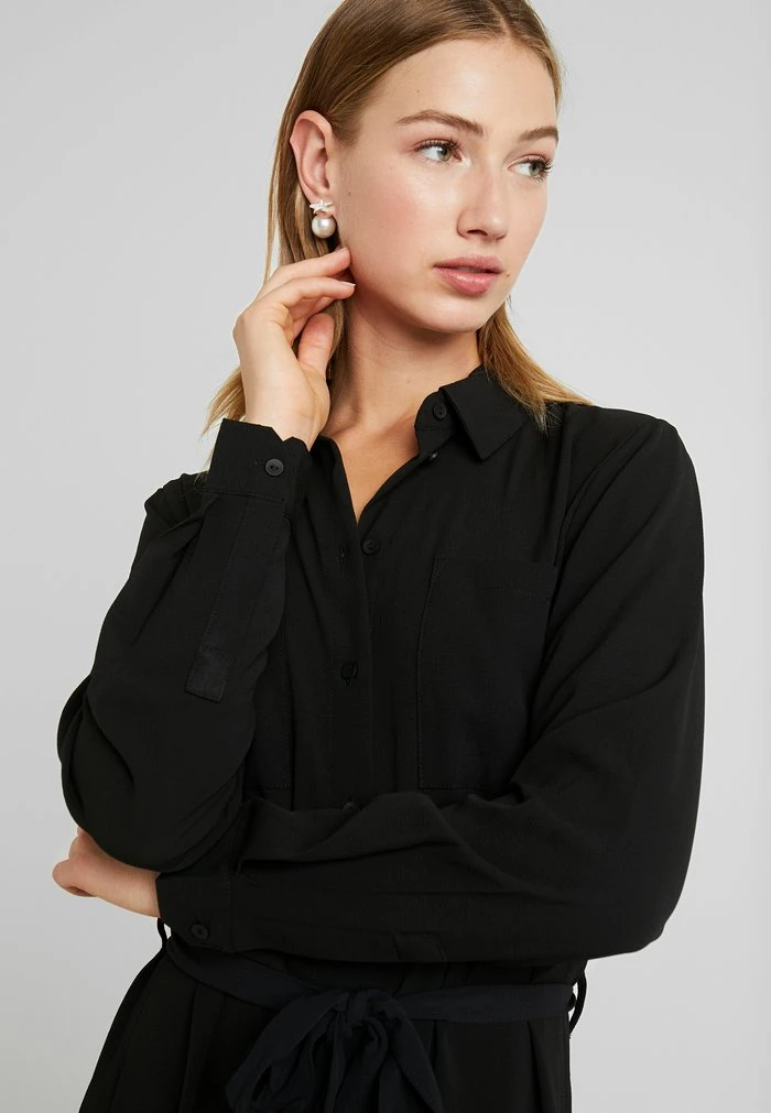 JDYPINTO MIDI DRESS - Robe Chemise - Black 5 JDYPINTO MIDI DRESS - Robe Chemise - Black – Image 5