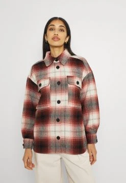 JDY Soldes Magasin 43 JDYTOBY CHECK SHIRT JACKET - Veste Légère - Rose