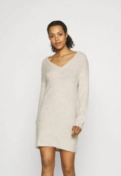 JDYPHILINA V NECK DRESS - Robe Pull - Chateau Gray Melange