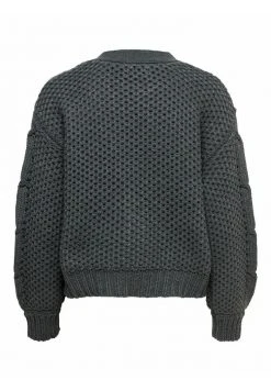 JDYJULIA CABLE CARDIGAN - Gilet - Dark Grey Melange -JDY Soldes Magasin b510cbc766e44731acb4ef4054dbef56