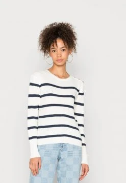 JDY STRIPE PULLOVER - Pullover - Antique White