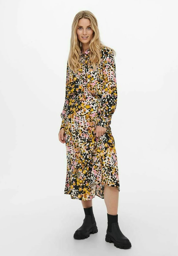 JDY GEMUSTERTER - Jupe Trapèze - Black 2 2 JDY GEMUSTERTER - Jupe Trapèze - Black 2 – Image 2