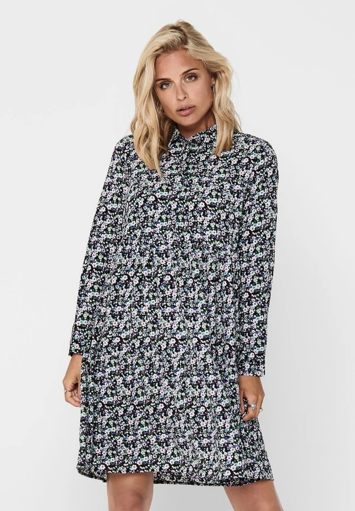 JDY BLUSENKLEID BEDRUCKTES - Robe Chemise - Black 1 JDY BLUSENKLEID BEDRUCKTES - Robe Chemise - Black