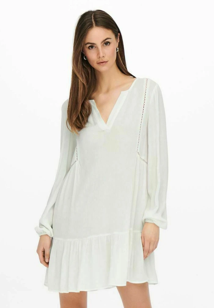 JDY EINFARBIGES - Robe De Jour - Cloud Dancer 1 JDY EINFARBIGES - Robe De Jour - Cloud Dancer