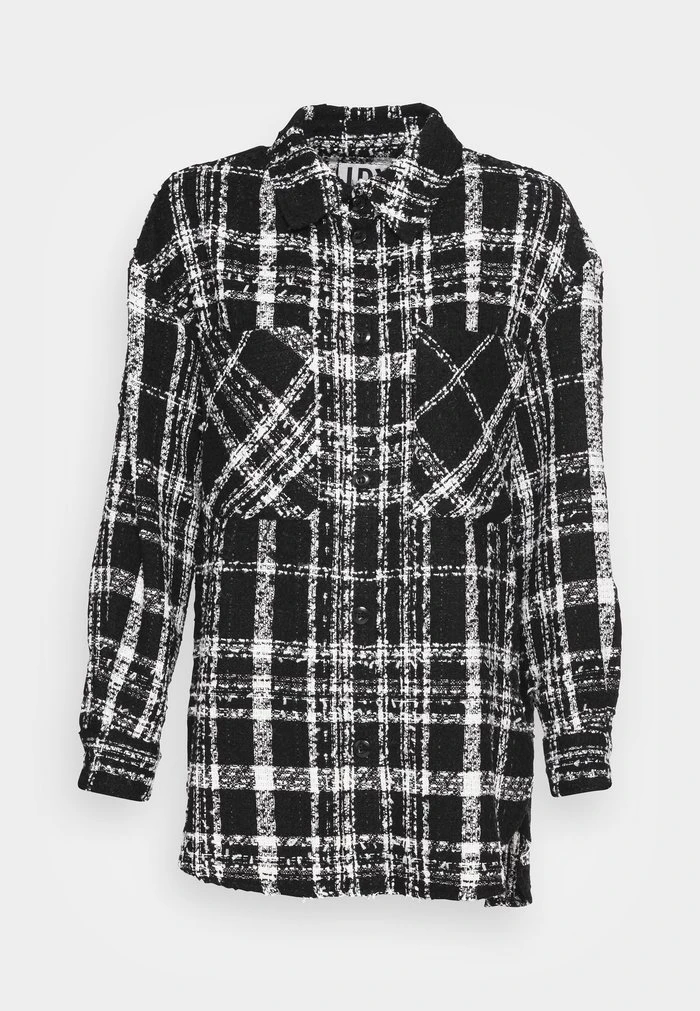 JDYGRACE SHACKET - Manteau Court - Black/white 4 JDYGRACE SHACKET - Manteau Court - Black/white – Image 4